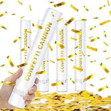 Confetti Cannon Party Poppers - Gold Stars Confetti Poppers - 2 Pack - Party ...
