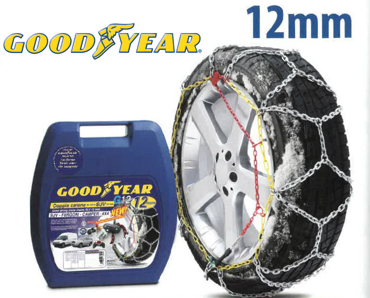 Catene da Neve per Furgoni Camper Suv 235/60-16 in Acciaio 12mm Mis.235 Goodyear