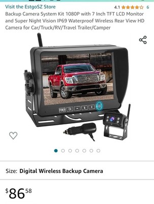 Backup Camera System Kit 1080P with 7 Inch TFT LCD Monitor and Super Night...