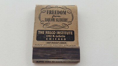 Matchbook Freedom from Liquor Slavery Chicago missing some matches  F5