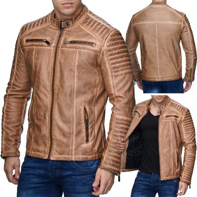 Redbridge men's jacket faux leather jacket biker jacket biker between-seasons jacket M6037