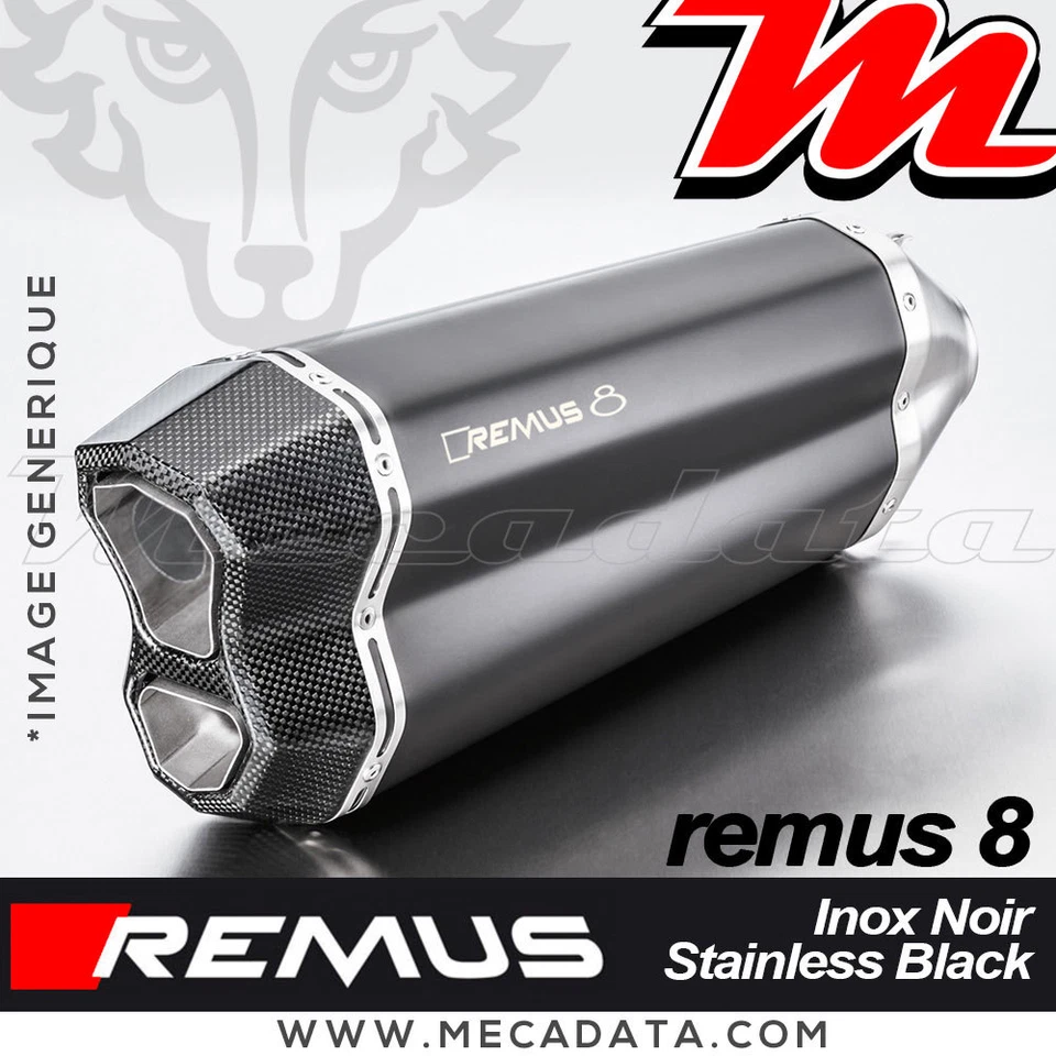 Silencieux Pot d'échappement REMUS Remus 8 Inox noir BMW R 1200 R 2018 - Photo 1/1