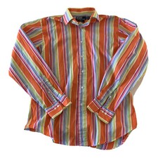 Polo Ralph Lauren Regent Bright Striped Long Sleeve Button Shirt Men's Large 16