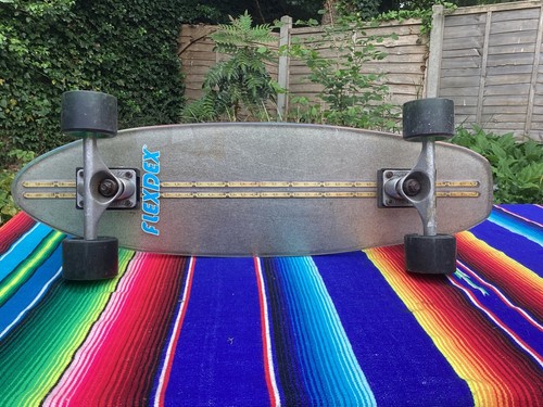 Vtg FLEXDEX Neon LED Light Skateboard Clear Fiberglass USA Longboard Cruiser - Picture 11 of 15