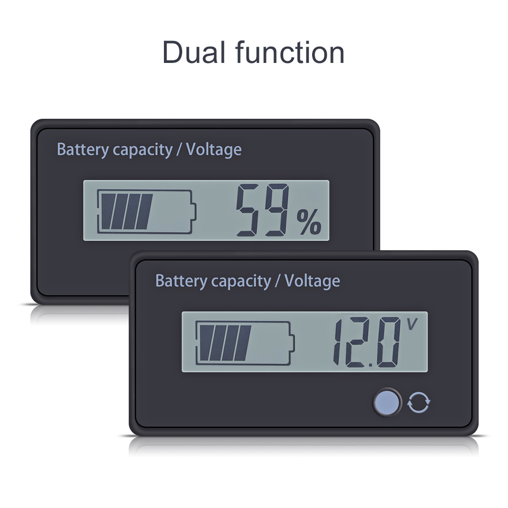 12V Lead Acid Battery Fuel Gauge Indicator LCD Meter 12 Volt SLA/AGM