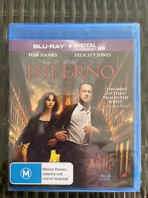 INFERNO (2016) BLU-RAY BRAND NEW & SEALED TOM HANKS DA VINCI CODE (REGION B & C)