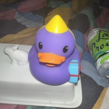 Purple Party Duck Infantino Fun Time RUBBER DUCK Limited Edition USA