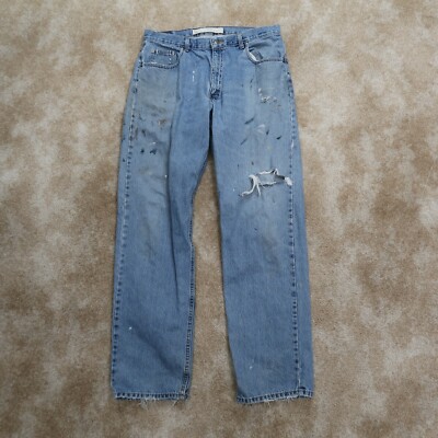 Vintage Arizona Loose Straight Jeans Men's 38x36 Blue Denim