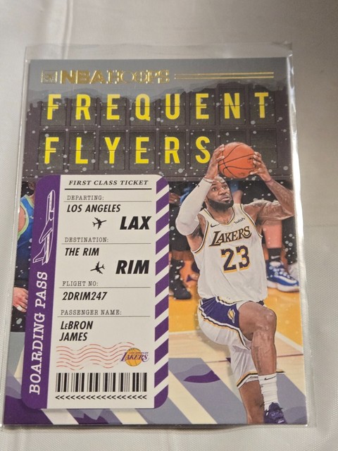 2020 Hoops #3 LeBron James Frequent Flyers Lakers Insert