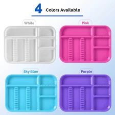JMU Dental Instrument Tray Autoclavable Plastic Divided Trays Size B for Medical