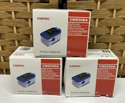 Lot Of 3 CMS50DA Contec Fingertip Pulse Oximeter New in Box USA Seller