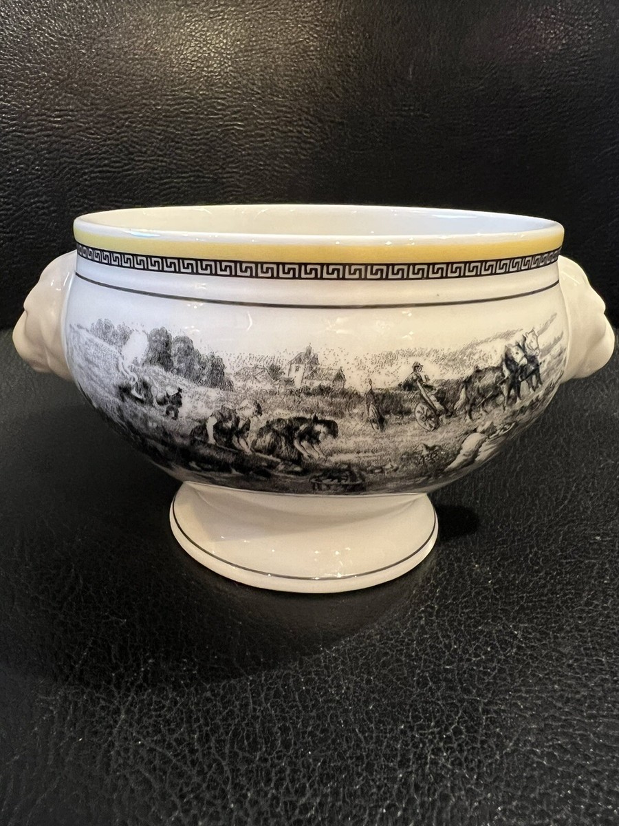 Villeroy & Boch Audun Ferme Lion Bowl, 20 oz, White/Gray | eBay