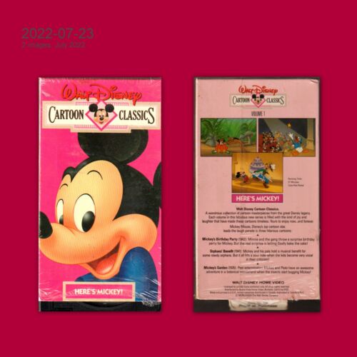 Walt Disney Cartoon Classics - V. 1 - Heres Mickey (VHS, 1991) RM 51 - Afbeelding 1 van 3