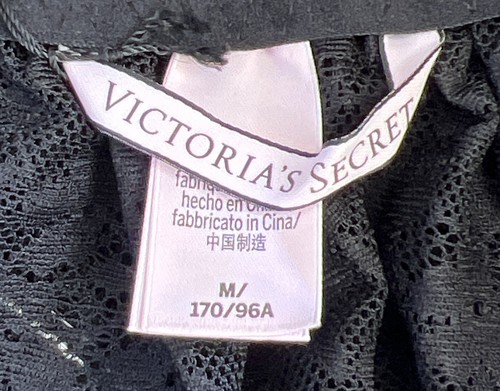 Victoria’s Secret Womens Black Unlined Plunge Babydoll Gown Size M NWT - Picture 5 of 7