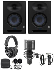  2 Presonus Eris Studio 8 Powered Active 8" Studio Monitors  Mic  Headphones