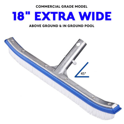 18'' Swimming Pool Brush Cleaning Wall With Aluminum Back Easily Sweep Pool Algae