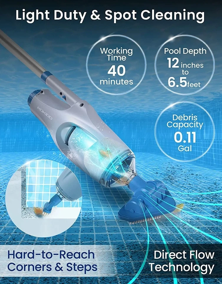 Rechargeable Pool Vacuum: Cordless XTROVAC 110 - Lasts 40 Mins - Ideal for Pools - Image 3 of 4