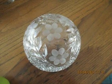 Vintage Cut GLASS Candy Dish 7" Round