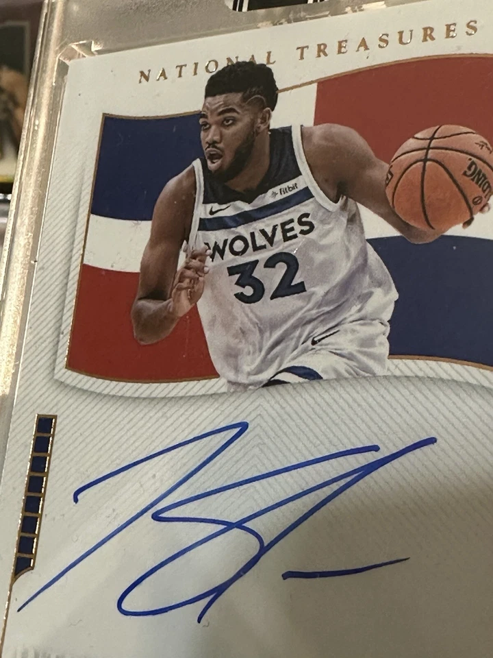 Karl Anthony Towns 1/1 Auto 1 of 1 Black Box National international Treasures - Image 3 of 4