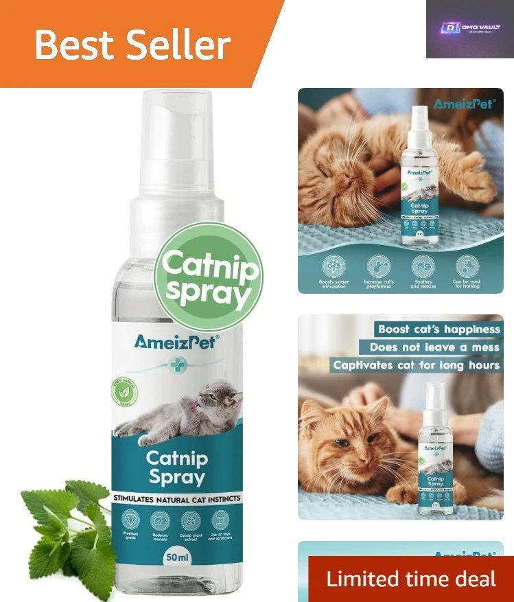 50ml Catnip Spray for Cats - Stimulates Play & Encourages Healthy Scratching