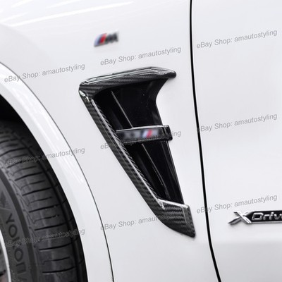 Real Carbon Fiber Side Fender Grille Vent Cover For 2018-2025 BMW X3 G01 X3M F97
