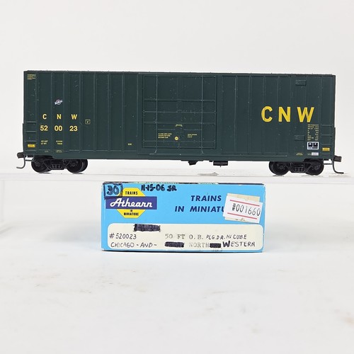 Athearn escala HO Chicago y North Western C&NW #520023 50' puerta enchufable Hi Cube | Condition: New