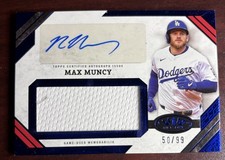2025 Topps Tier One Max Muncy Auto Jumbo Relic 65/99 #AJR-MMU Dodgers