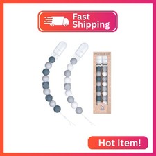 Pacifier Clip for Baby Boys and Girls Birthday Gift 2 Pack Gray