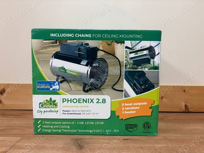 #ad Bio Green Phoenix 2.8 Greenhouse Heater 2800W 240V PHX2.8 US NEW $329.95