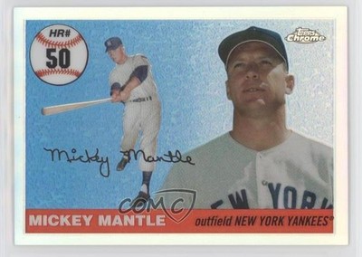 2006 Topps Chrome Home Run History Refractor /500 Mickey Mantle #MHRC50 HOF s1i