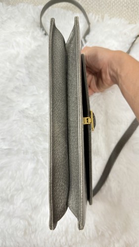 Valentino Garavani Umhängetasche Grau Leder Damen Original - Bild 13 von 18