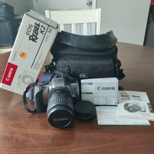 Canon EOS Rebel K2 35mm Film Camera Kit 28-80mm III Tested Working