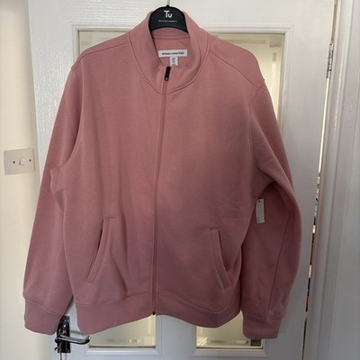  Amazon Essentials rosa leichtes Frottee-Fleece-Top mit durchgehendem Reißverschluss für Damen XXL neu mit Etikett 