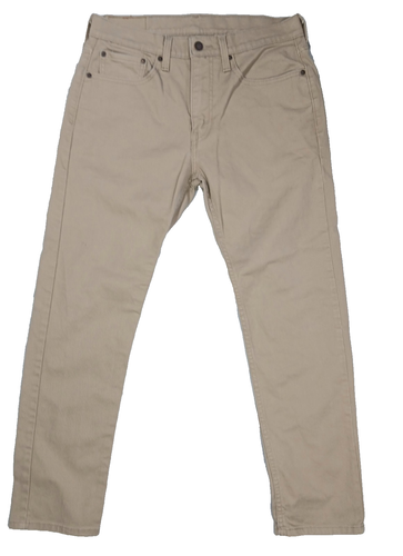 Levis 502 Jeans Men 32x30 Khaki/Tan Tapered Leg Regular Fit Stretch Pants NWOT