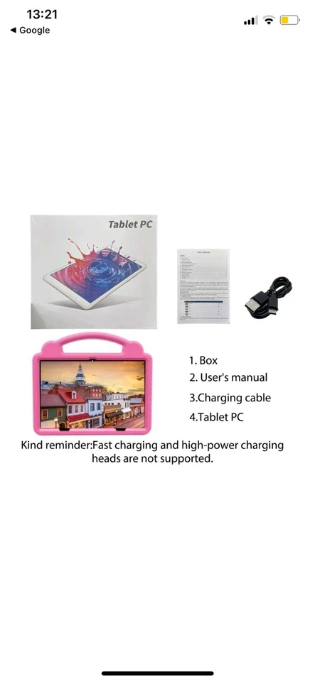Universal 10.1 Inch Android Tablet Parental Control Pink 3GB RAM 64GB ROM pink - Image 4 of 4