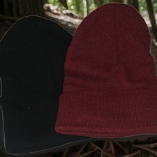 2 Pack Boys Knit Hat New Without Tags One Size Winter Warm Black Black Burgandy