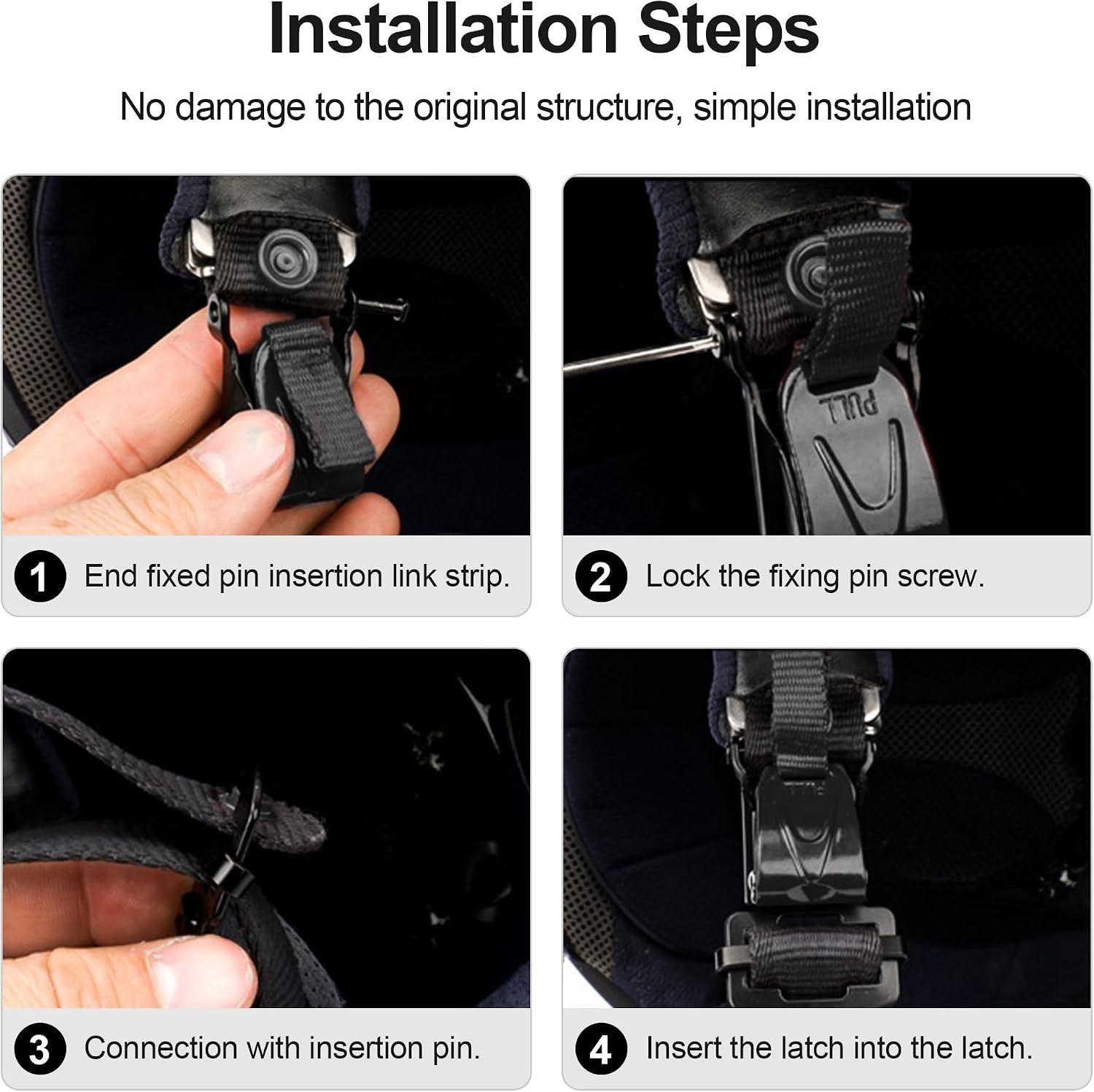Helmet Quick Release Buckle Kit Black Stainless Steel | eBay