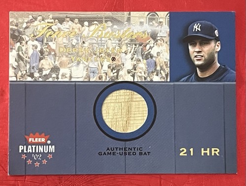 2002 Fleer Platinum FENCE BUSTERS GAME USED BAT Derek Jeter N.Y. Yankees HOF SP