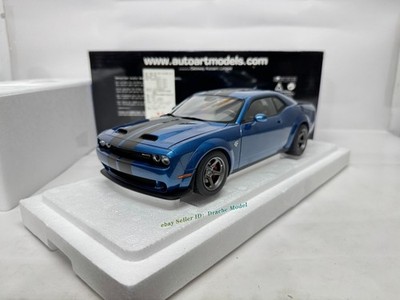 Autoart 1/18 Dodge Challenger SRT 2023 Metallic Blue Collectible Car Model
