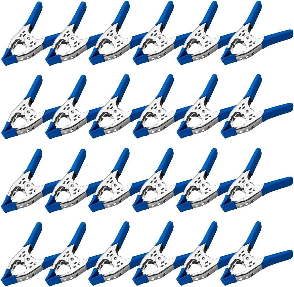 6" Nickel-Plated Steel Spring Clamps - 24-Pack - Image 4 of 4