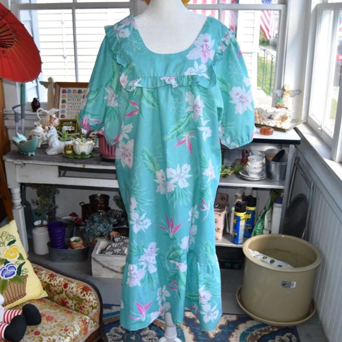 Cotton Hawaiian 1980s Vintage Dresses for Women for sale | eBay