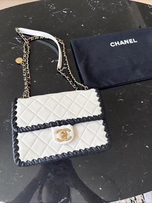 Chanel Classic Flap Bag Black And White | eBay