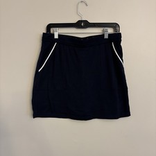 Jones New York Signature Skirt Navy Blue Size S Skort Pockets 100 Cotton Sporty