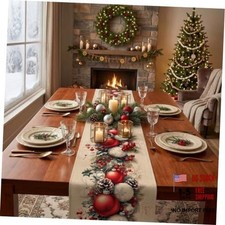 Christmas Table Runner 13x72 Inch - Holiday Table 13x72 Inch - Christmas-001