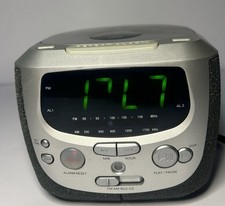 MAGNAVOX WIDE ANGLE MCR230SL/17 Stero Alarm Clock AM/FM Radio TESTED WORKING 