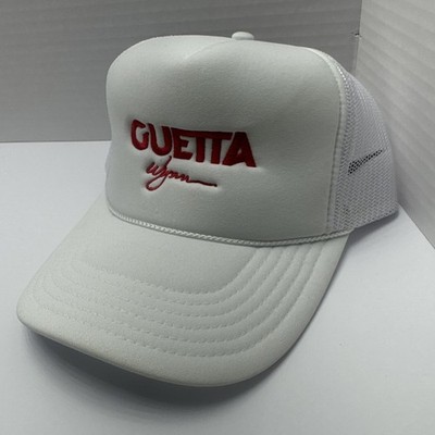 David Guetta Wynn Las Vegas White Mesh Rope Adjustable SnapBack Trucker Hat NWOT