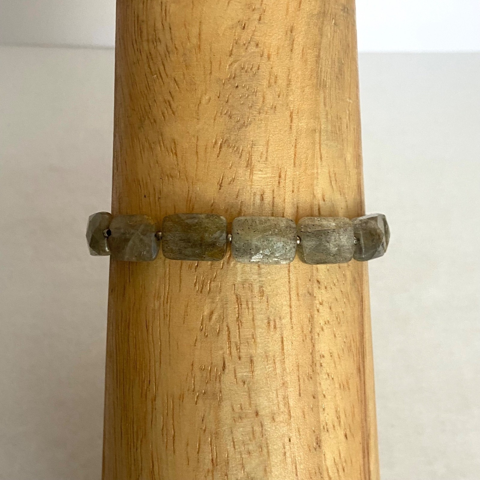 Sterling Silver 925 Faceted Rectangular Labradori… - image 5