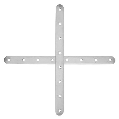  2 Pcs L-shaped Flat Bracket Mending Repair Plate Brace Stainless Steel Brackets
