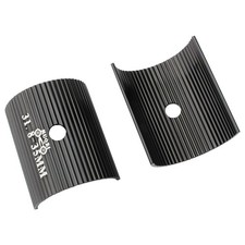 1pair Bike Handlebar Shims, Aluminum Alloy Stem Reducer 31.8mm to 35mm, Black