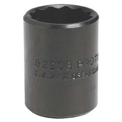 PROTO J5228B Socket, Steel, Blk Oxd, 7/8 in 19C497